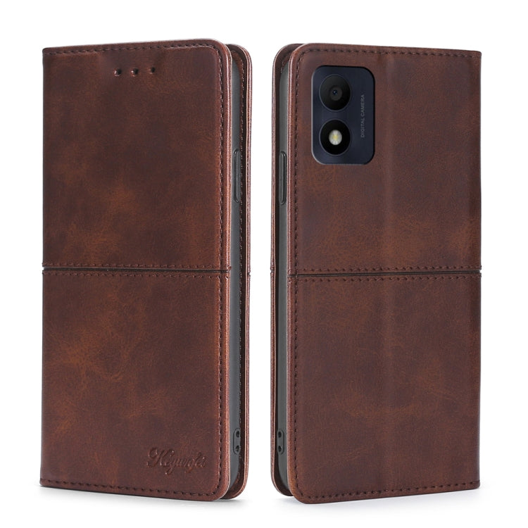 For Alcatel 1B 2022 Cow Texture Magnetic Horizontal Flip Leather Phone Case