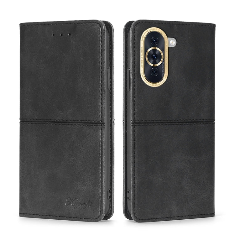 For Huawei Nova 10 Cow Texture Magnetic Horizontal Flip Leather Phone Case