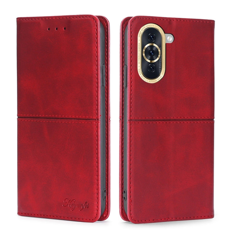 For Huawei Nova 10 Cow Texture Magnetic Horizontal Flip Leather Phone Case