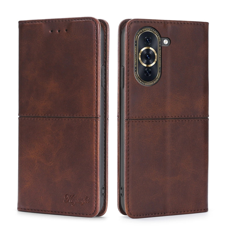 For Huawei Nova 10 Pro Cow Texture Magnetic Horizontal Flip Leather Phone Case