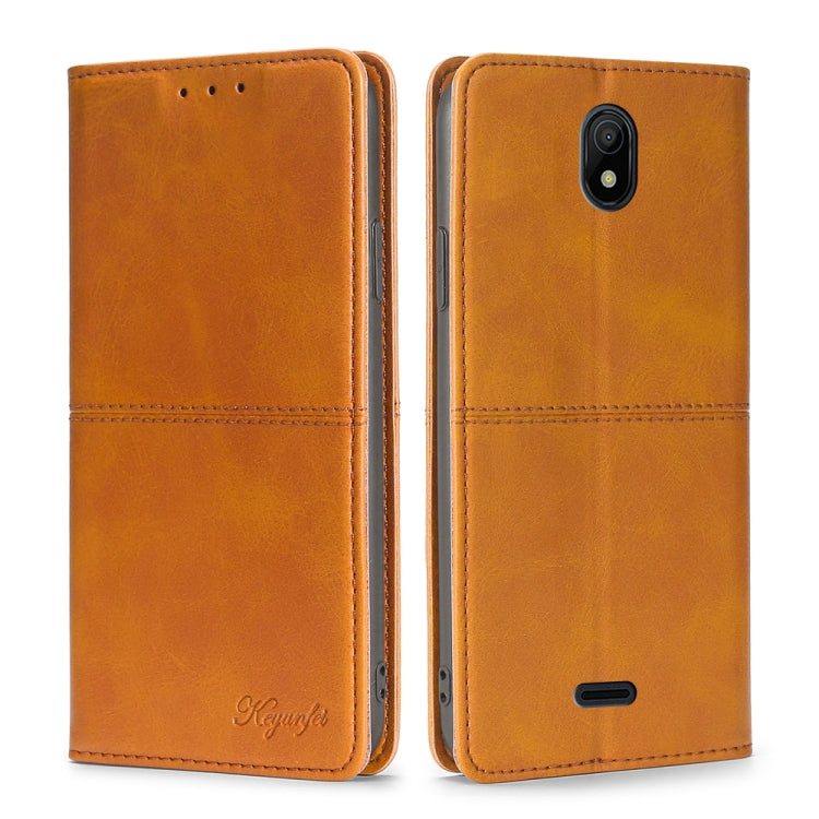 For Nokia C100 Cow Texture Magnetic Horizontal Flip Leather Phone Case