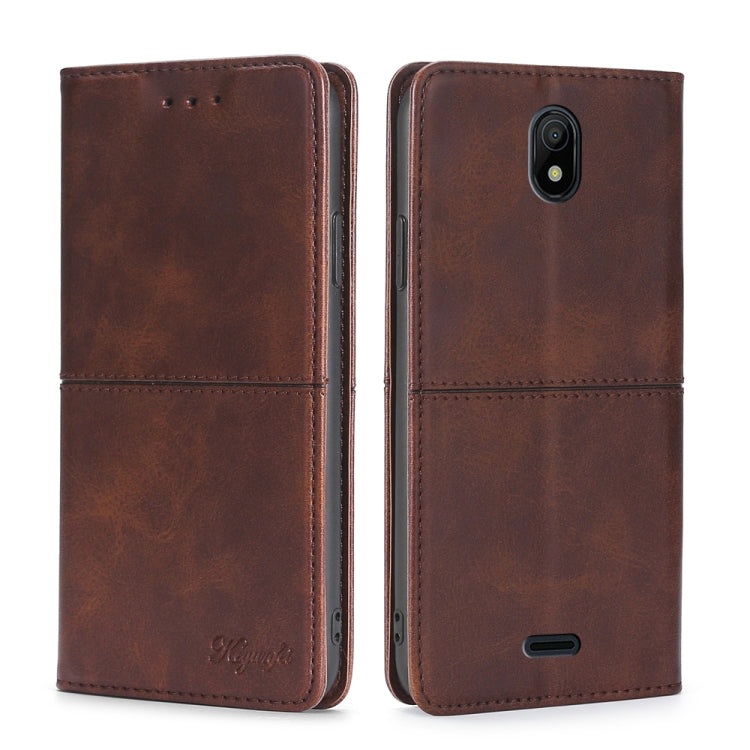 For Nokia C100 Cow Texture Magnetic Horizontal Flip Leather Phone Case