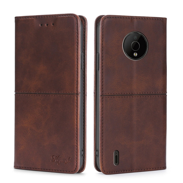 For Nokia C200 Cow Texture Magnetic Horizontal Flip Leather Phone Case