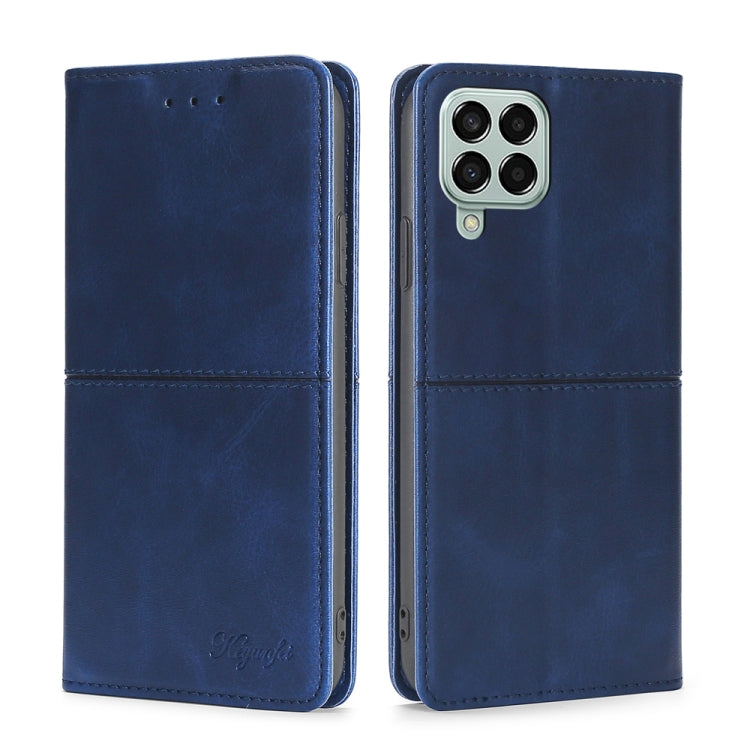 For Samsung Galaxy M33 5G Cow Texture Magnetic Horizontal Flip Leather Phone Case