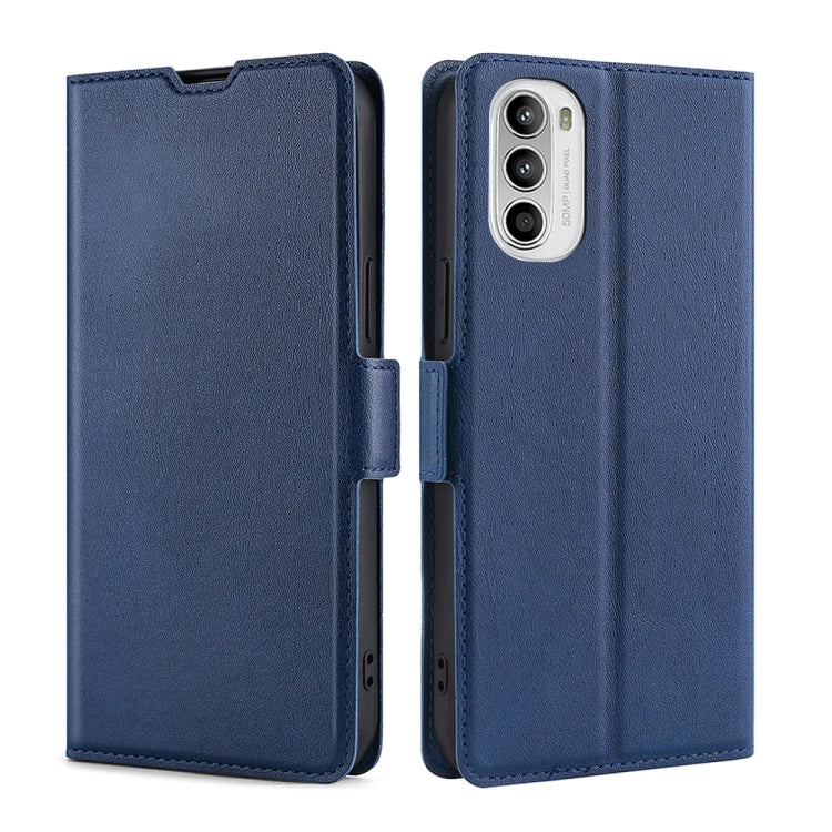 For Motorola Moto G52 4G/G82 5G Ultra-thin Voltage Side Buckle Horizontal Flip Leather Phone Case