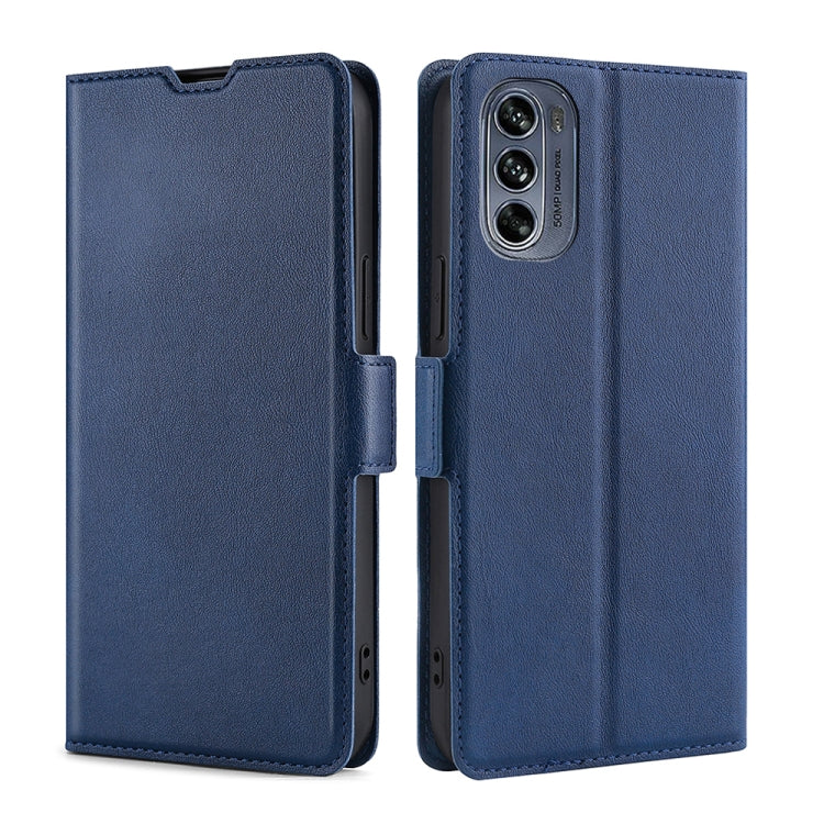For Motorola Moto G62 5G Ultra-thin Voltage Side Buckle Horizontal Flip Leather Phone Case