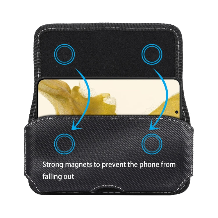 Oxford Cloth Mobile Phone Portable Waist Bag For 5.8-6.1 inch(Black)