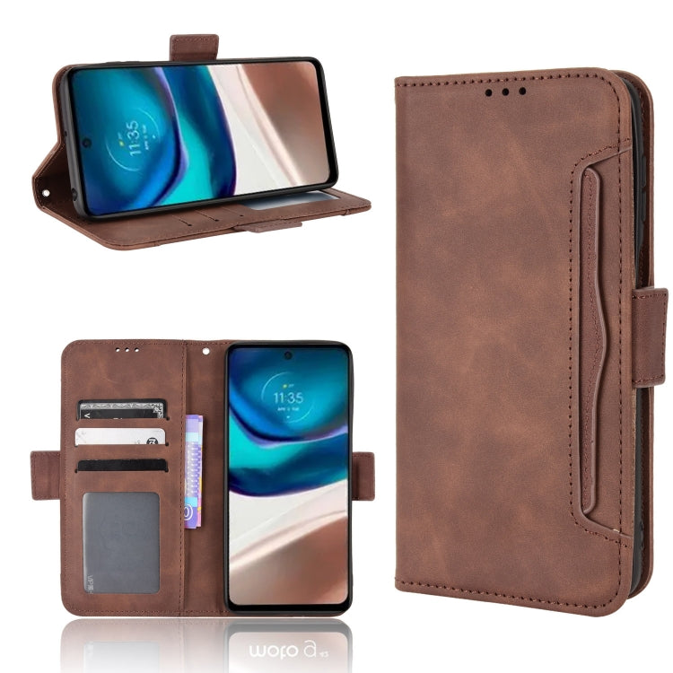 For Motorola Moto G42 Skin Feel Calf Texture Card Slots Leather Phone Case