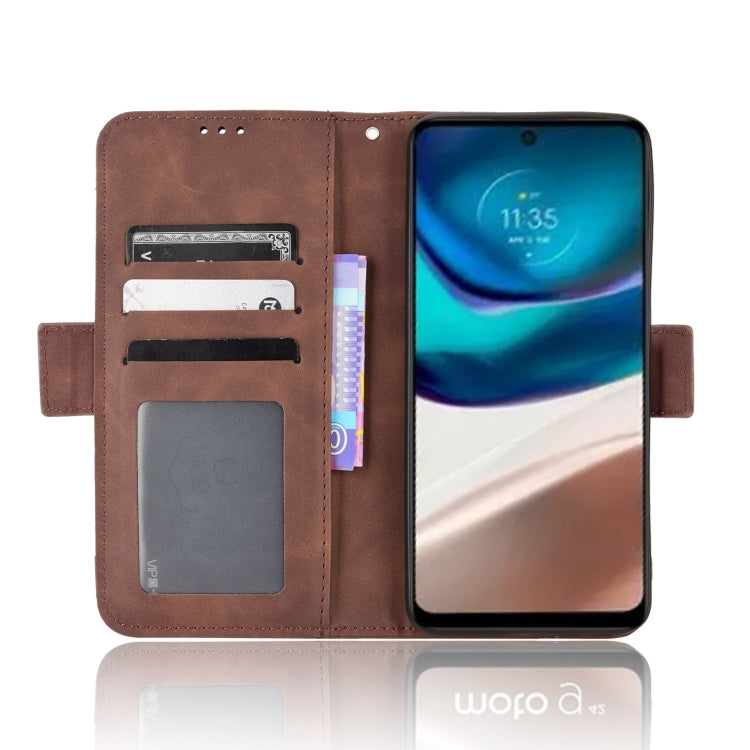 For Motorola Moto G42 Skin Feel Calf Texture Card Slots Leather Phone Case
