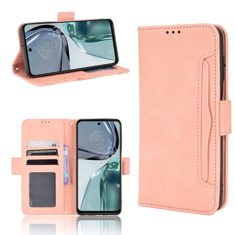 For Motorola Moto G62 5G Skin Feel Calf Texture Card Slots Leather Phone Case