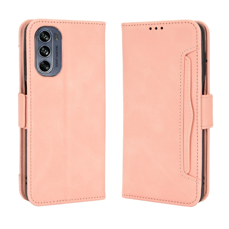 For Motorola Moto G62 5G Skin Feel Calf Texture Card Slots Leather Phone Case