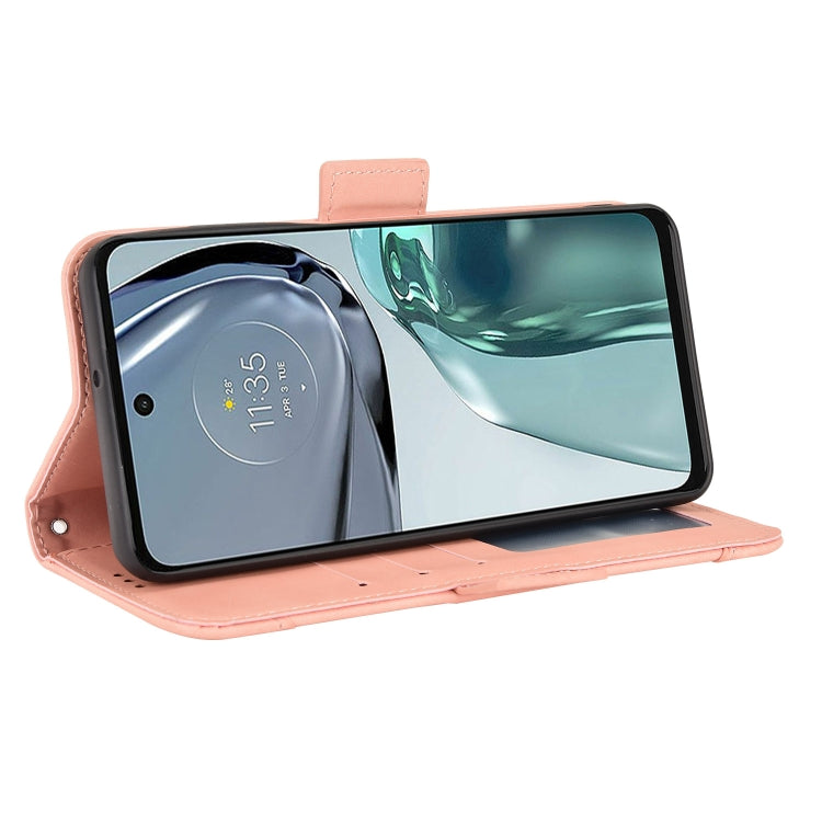For Motorola Moto G62 5G Skin Feel Calf Texture Card Slots Leather Phone Case