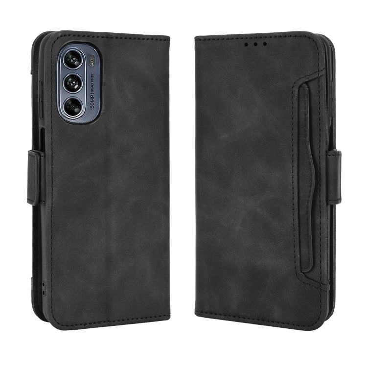 For Motorola Moto G62 5G Skin Feel Calf Texture Card Slots Leather Phone Case