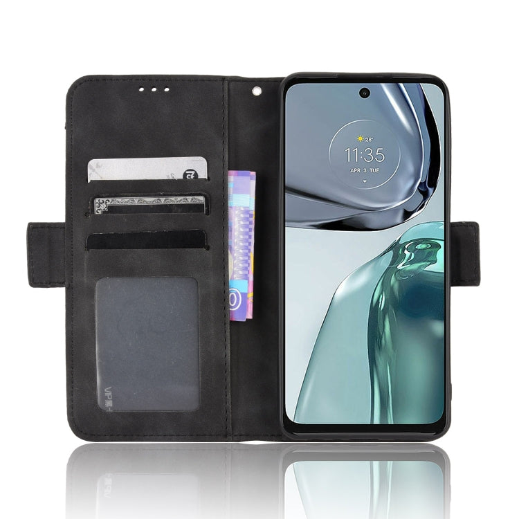 For Motorola Moto G62 5G Skin Feel Calf Texture Card Slots Leather Phone Case