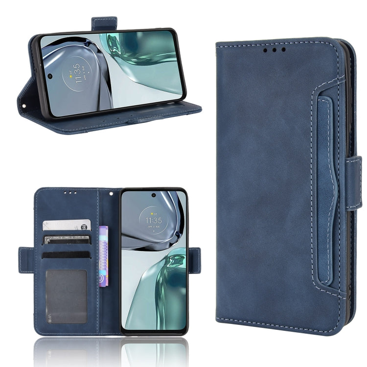 For Motorola Moto G62 5G Skin Feel Calf Texture Card Slots Leather Phone Case