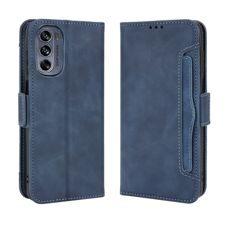 For Motorola Moto G62 5G Skin Feel Calf Texture Card Slots Leather Phone Case