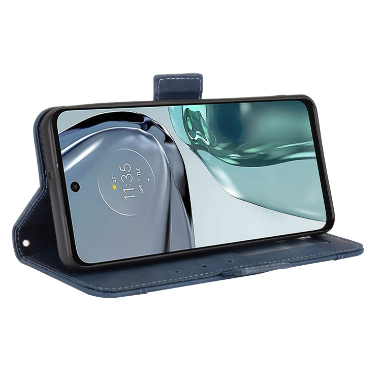 For Motorola Moto G62 5G Skin Feel Calf Texture Card Slots Leather Phone Case