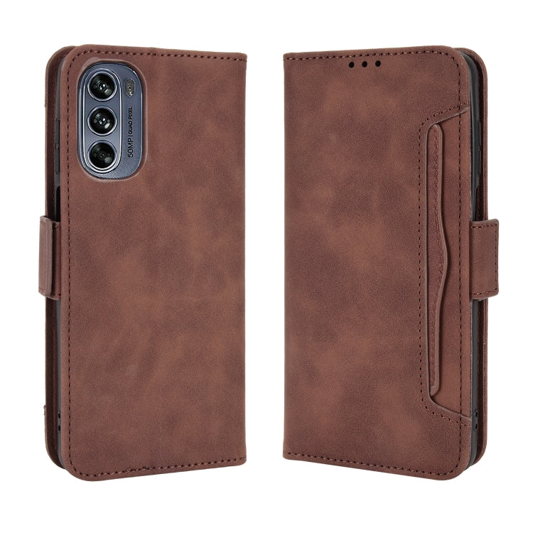 For Motorola Moto G62 5G Skin Feel Calf Texture Card Slots Leather Phone Case