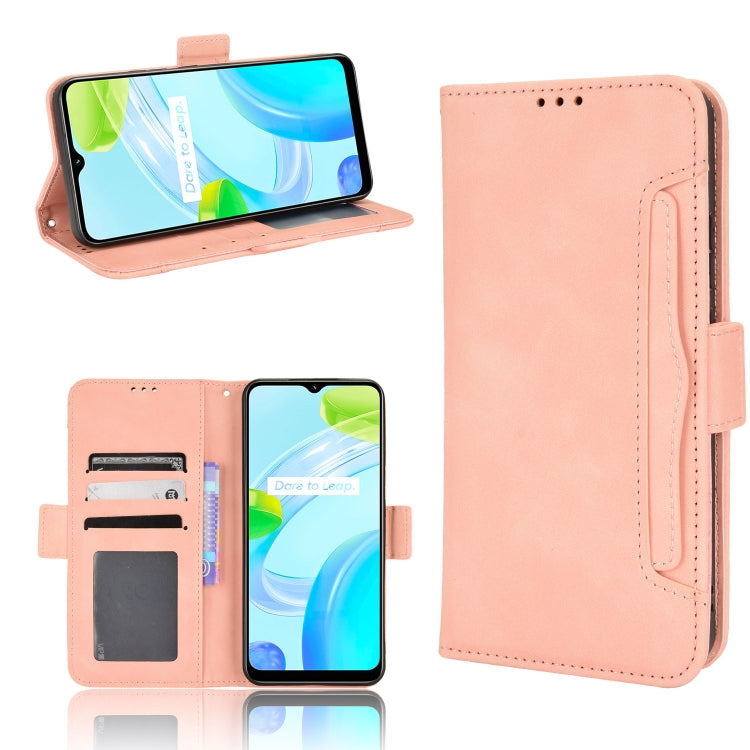 For Realme C30 4G Skin Feel Calf Texture Card Slots Leather Phone Case