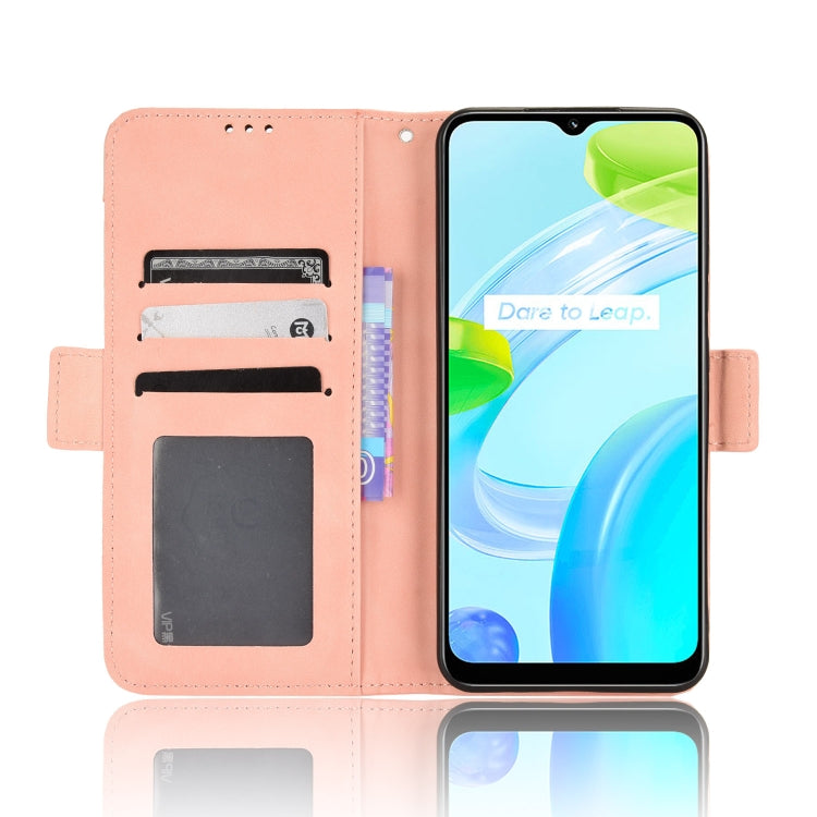 For Realme C30 4G Skin Feel Calf Texture Card Slots Leather Phone Case