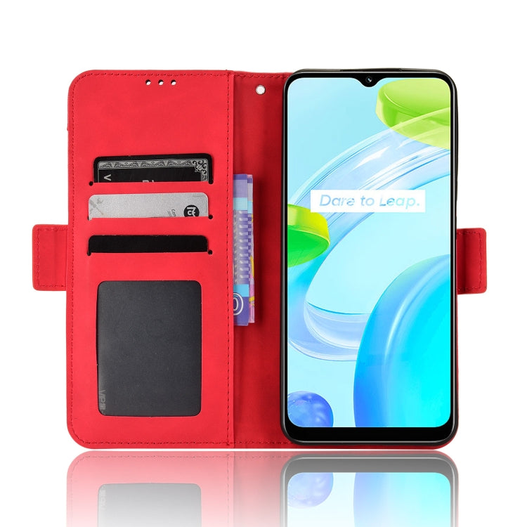 For Realme C30 4G Skin Feel Calf Texture Card Slots Leather Phone Case
