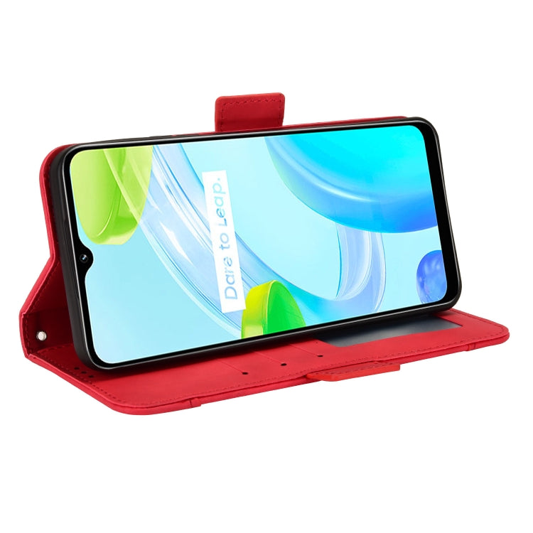 For Realme C30 4G Skin Feel Calf Texture Card Slots Leather Phone Case