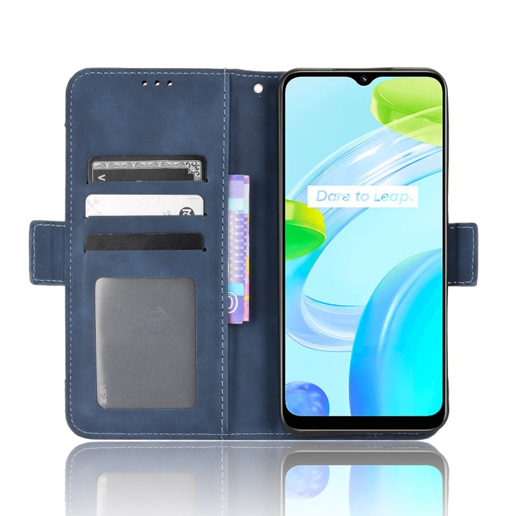 For Realme C30 4G Skin Feel Calf Texture Card Slots Leather Phone Case