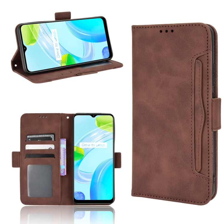 For Realme C30 4G Skin Feel Calf Texture Card Slots Leather Phone Case