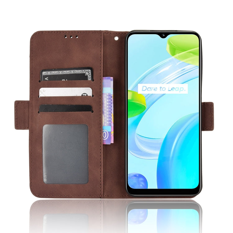 For Realme C30 4G Skin Feel Calf Texture Card Slots Leather Phone Case