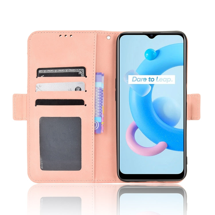 For Realme V20 5G Skin Feel Calf Texture Card Slots Leather Phone Case