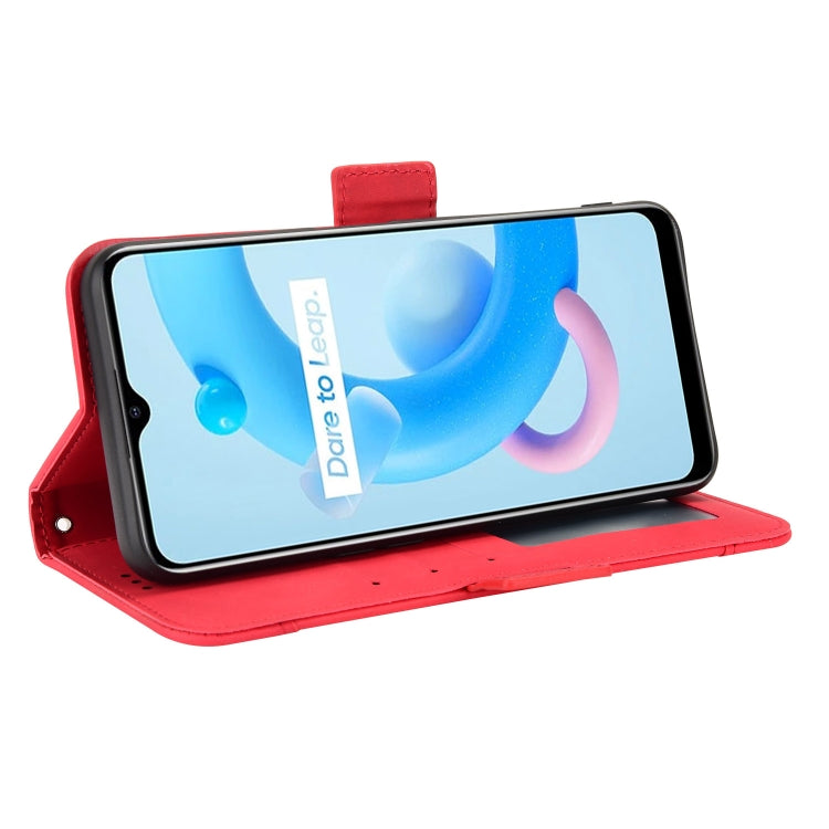 For Realme V20 5G Skin Feel Calf Texture Card Slots Leather Phone Case