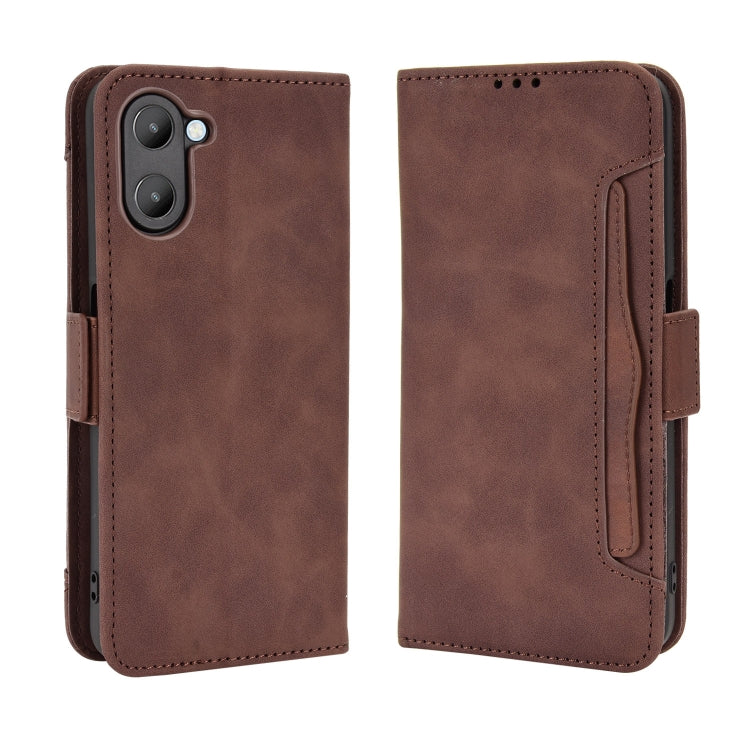 For Realme V20 5G Skin Feel Calf Texture Card Slots Leather Phone Case