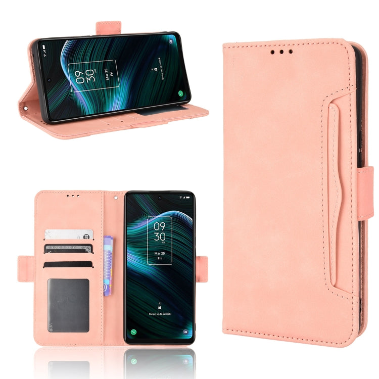 For TCL Stylus 5G Skin Feel Calf Texture Card Slots Leather Phone Case
