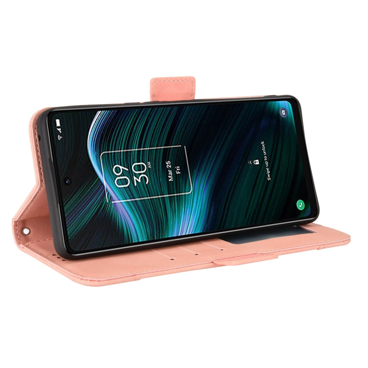 For TCL Stylus 5G Skin Feel Calf Texture Card Slots Leather Phone Case