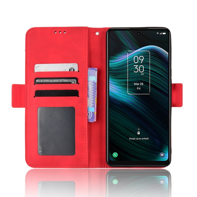For TCL Stylus 5G Skin Feel Calf Texture Card Slots Leather Phone Case