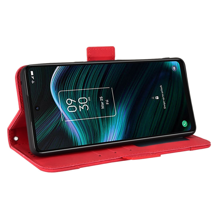 For TCL Stylus 5G Skin Feel Calf Texture Card Slots Leather Phone Case