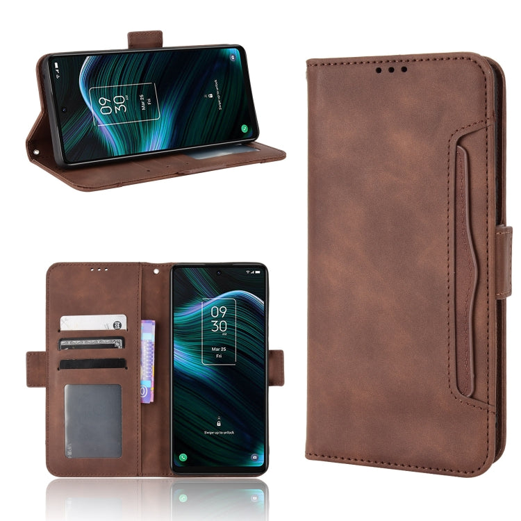 For TCL Stylus 5G Skin Feel Calf Texture Card Slots Leather Phone Case