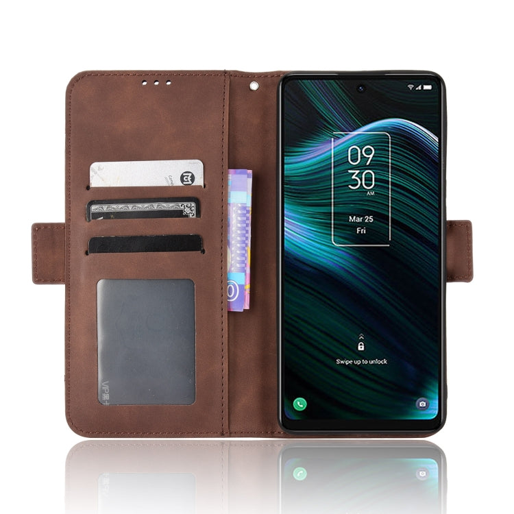 For TCL Stylus 5G Skin Feel Calf Texture Card Slots Leather Phone Case