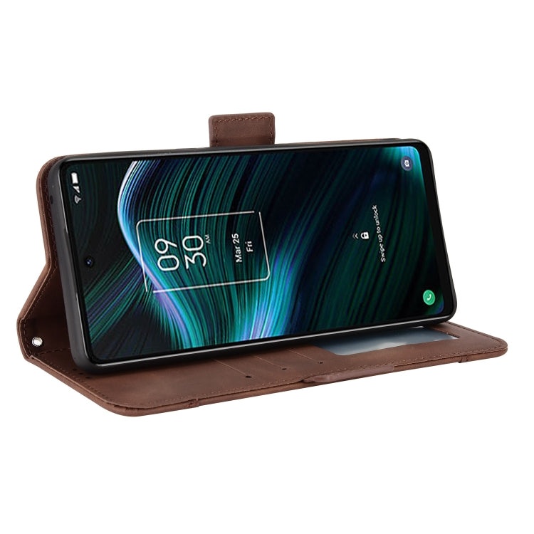 For TCL Stylus 5G Skin Feel Calf Texture Card Slots Leather Phone Case