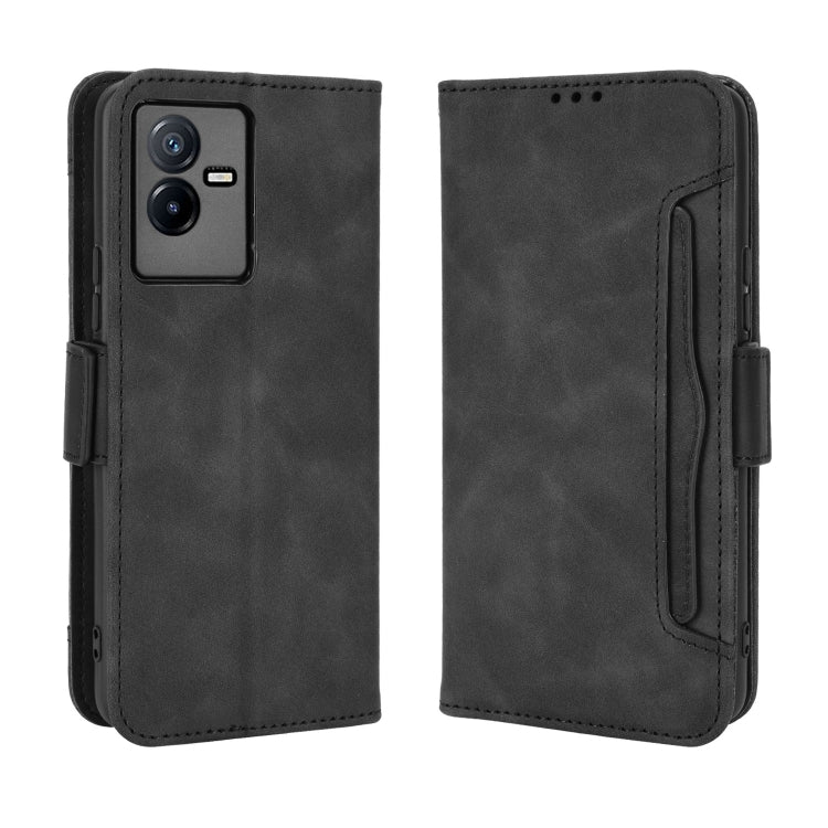 For vivo T2X 5G Skin Feel Calf Texture Card Slots Leather Phone Case