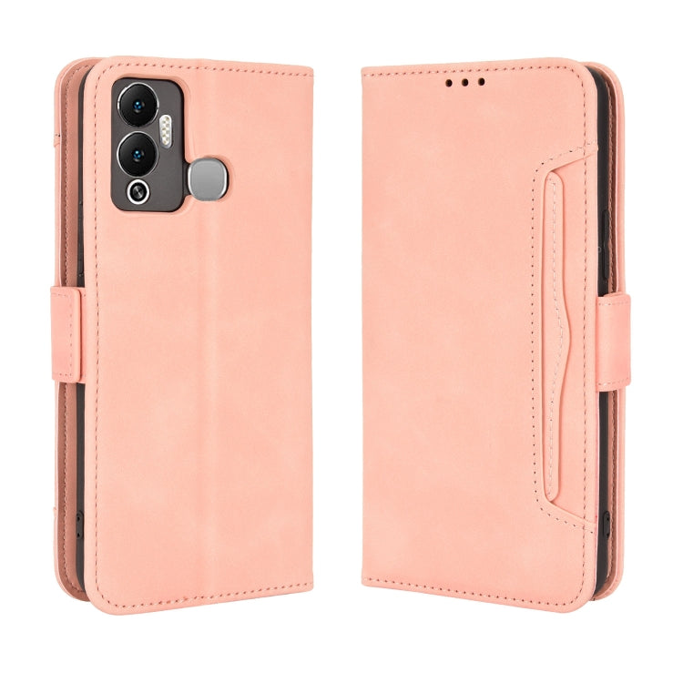 For Infinix Hot 12 Play Skin Feel Calf Texture Card Slots Leather Phone Case