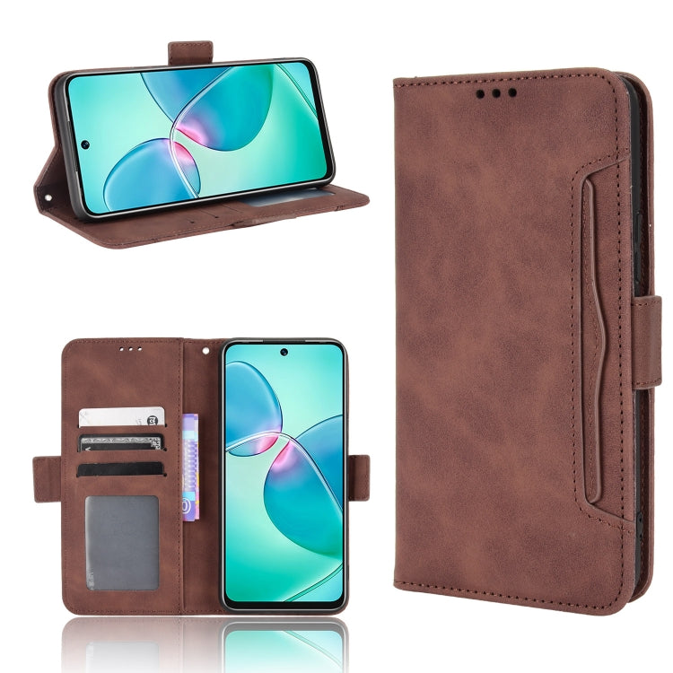 For Infinix Hot 12 Play Skin Feel Calf Texture Card Slots Leather Phone Case