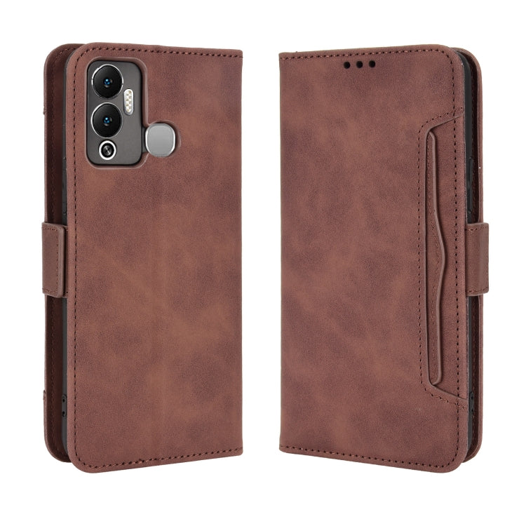 For Infinix Hot 12 Play Skin Feel Calf Texture Card Slots Leather Phone Case
