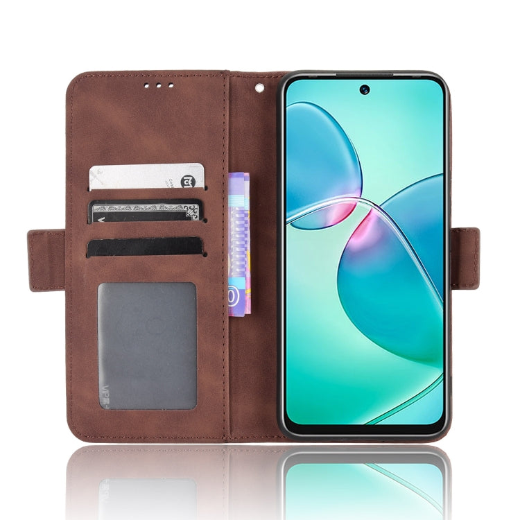 For Infinix Hot 12 Play Skin Feel Calf Texture Card Slots Leather Phone Case