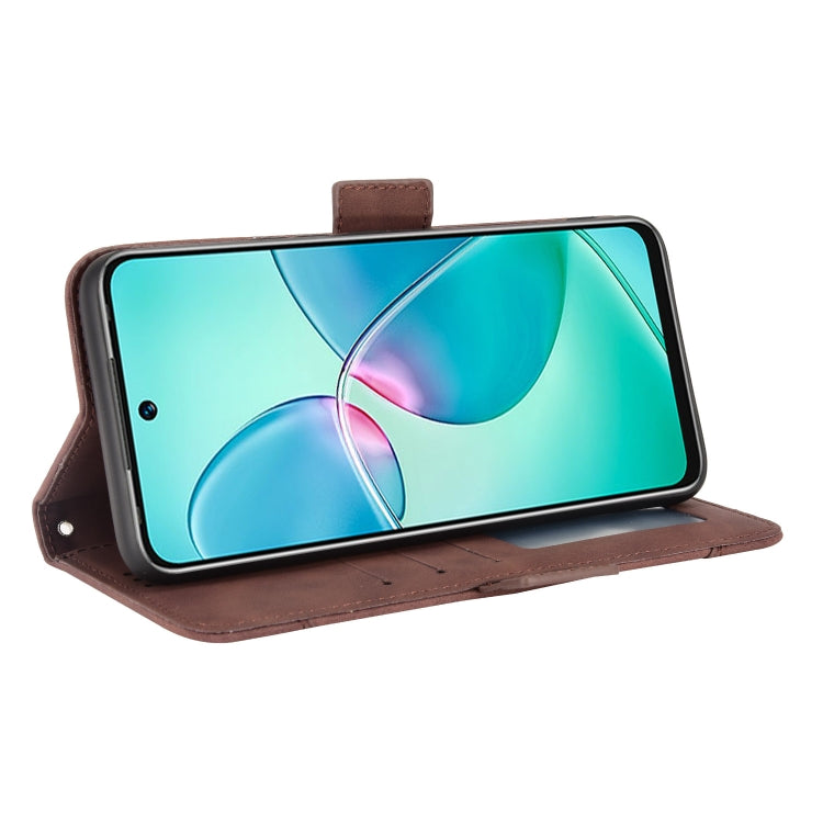 For Infinix Hot 12 Play Skin Feel Calf Texture Card Slots Leather Phone Case