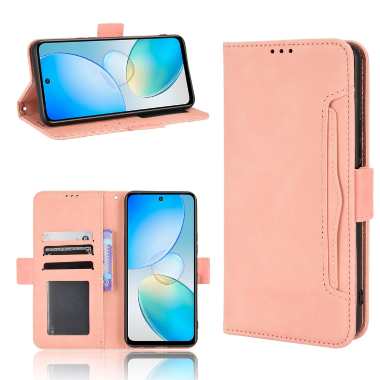 For Infinix Hot 12 Skin Feel Calf Texture Card Slots Leather Phone Case
