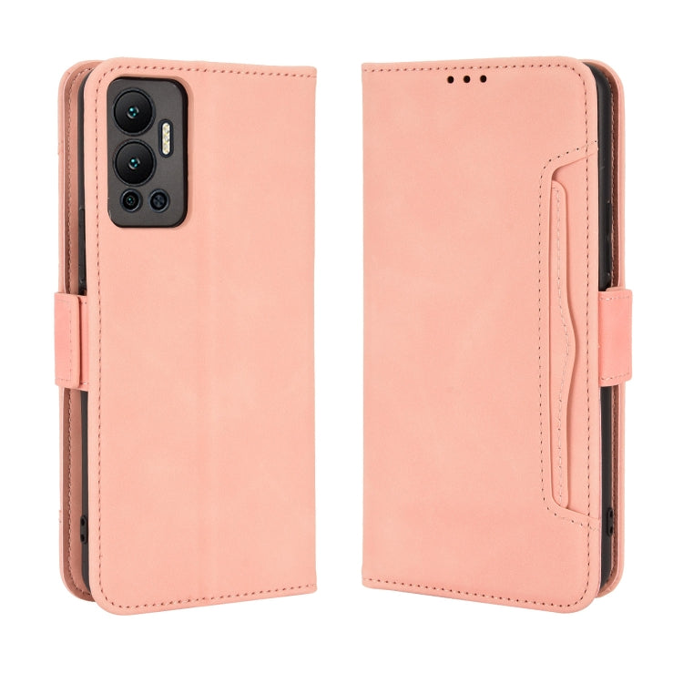 For Infinix Hot 12 Skin Feel Calf Texture Card Slots Leather Phone Case