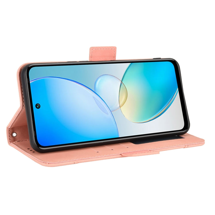 For Infinix Hot 12 Skin Feel Calf Texture Card Slots Leather Phone Case