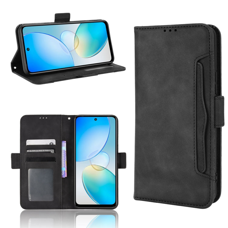 For Infinix Hot 12 Skin Feel Calf Texture Card Slots Leather Phone Case