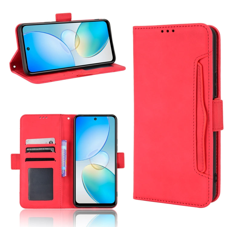 For Infinix Hot 12 Skin Feel Calf Texture Card Slots Leather Phone Case